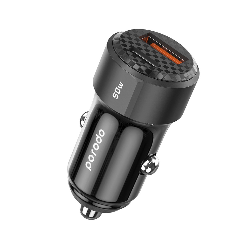 Porodo 50W Dual Output Car Charger -Titanium - PD-CC50W-TI