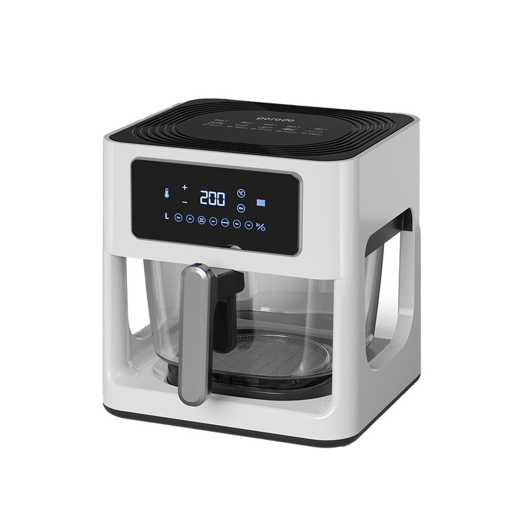 Porodo LifeStyle 5L Glass Pot Air Fryer - White