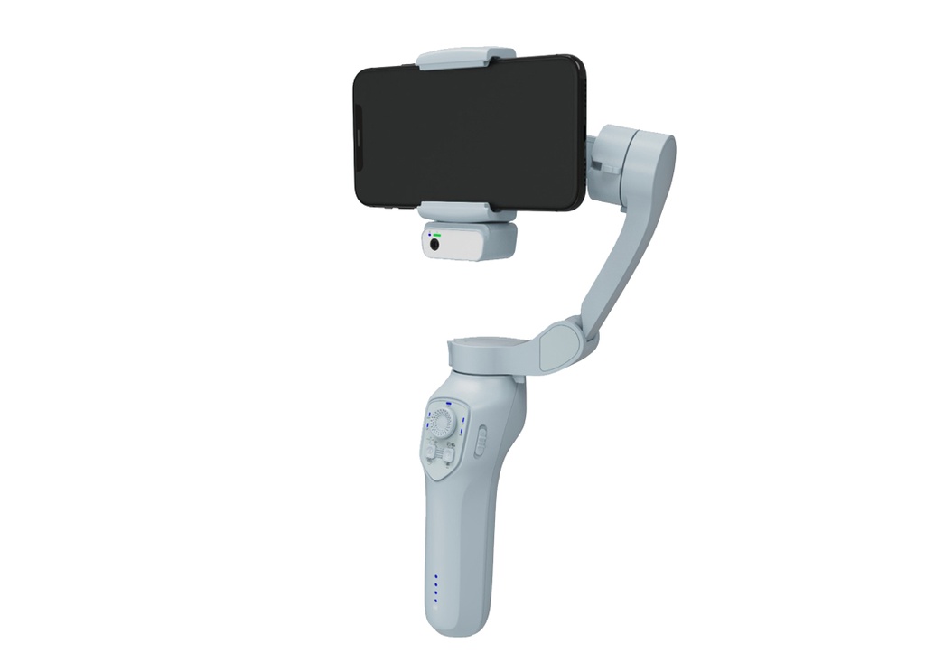 Porodo 3-Axis Gimbal Stabilizer Al Tracking & Gestures & IOS/Android APP- Gray - PD-AITGM-GY