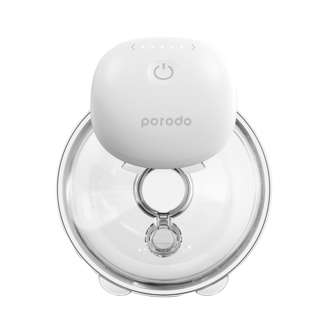 Porodo Lifestyle Wearable Electric Breast Pump 180ml - White