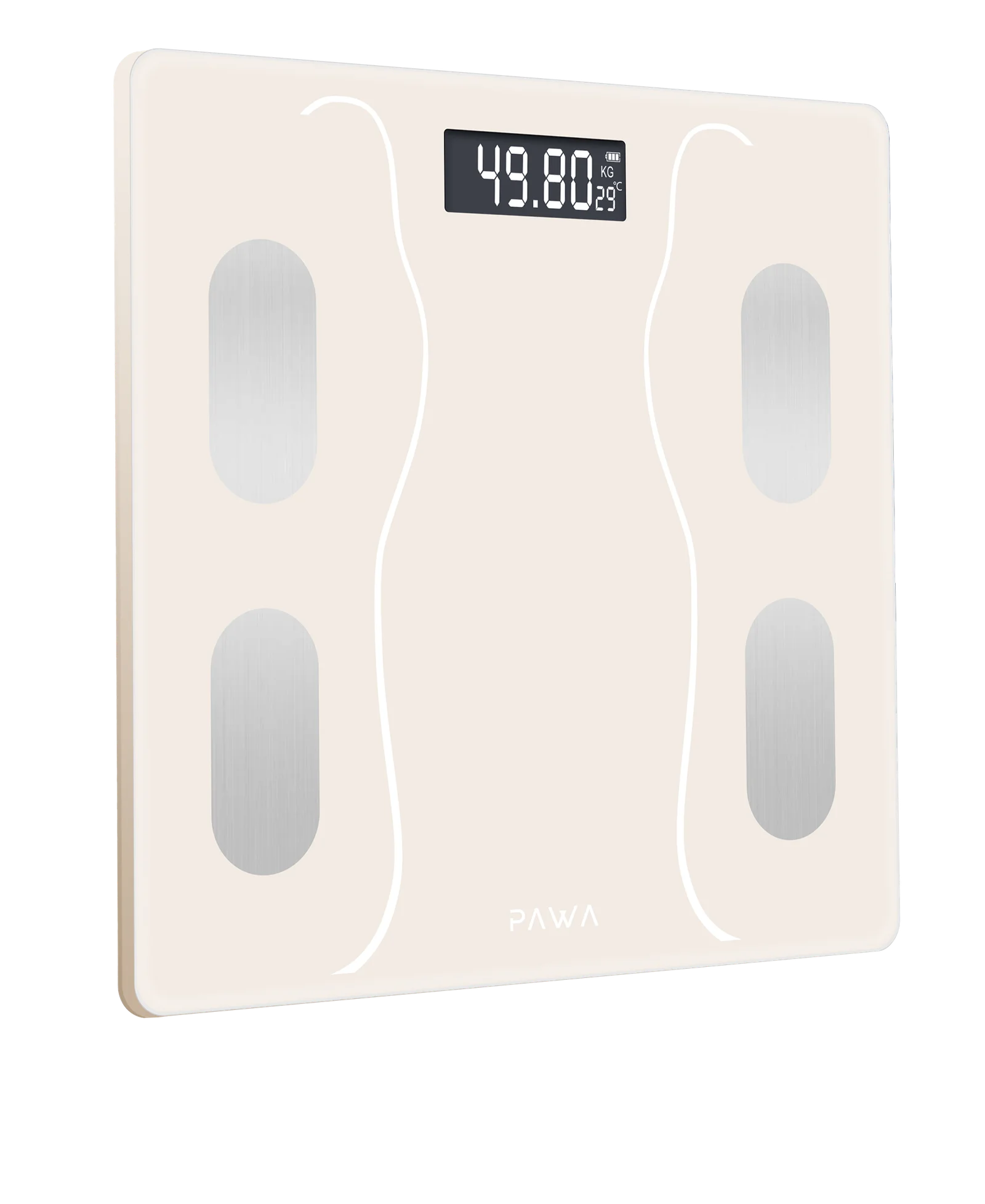 Pawa smart body scale with Body Analysis�App-Beige - PW-SBSAP231-BG