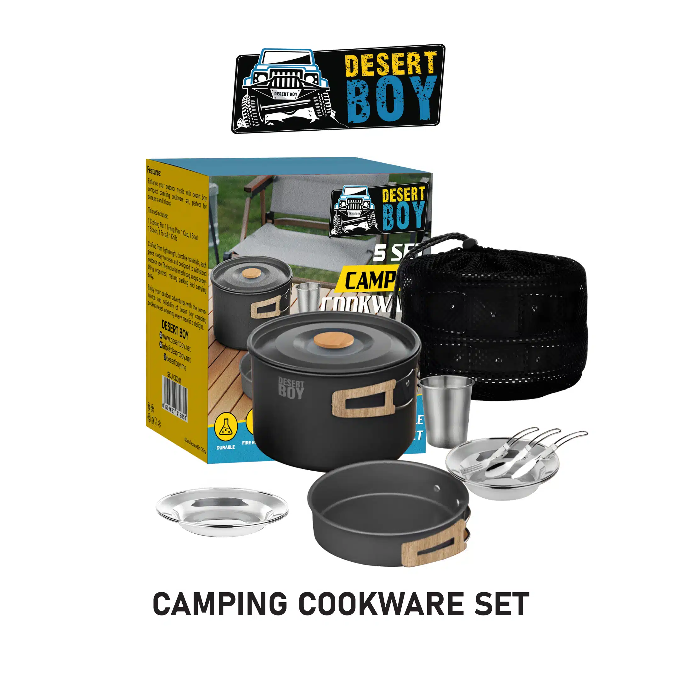 Desert Boy Camping Portable Cookware set