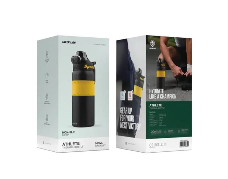 Green Lion Athlete Thermal Bottle - Yellow