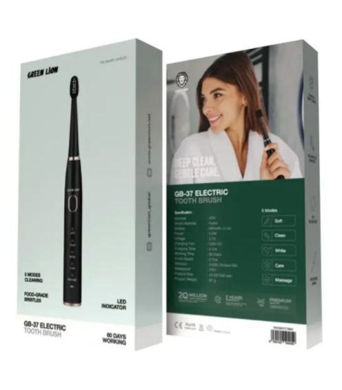 Green Lion GB-37 Electric Tooth Brush - Black