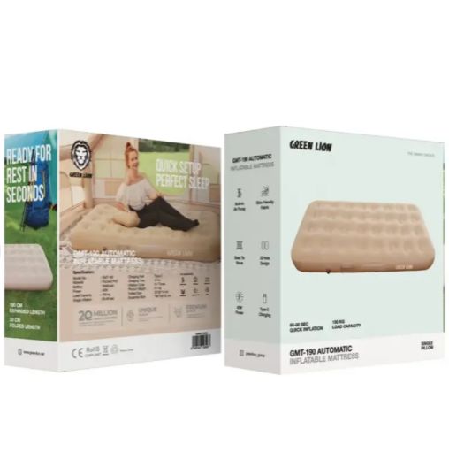 Green Lion GMT-190 Automatic Inflatable Mattress - Beige