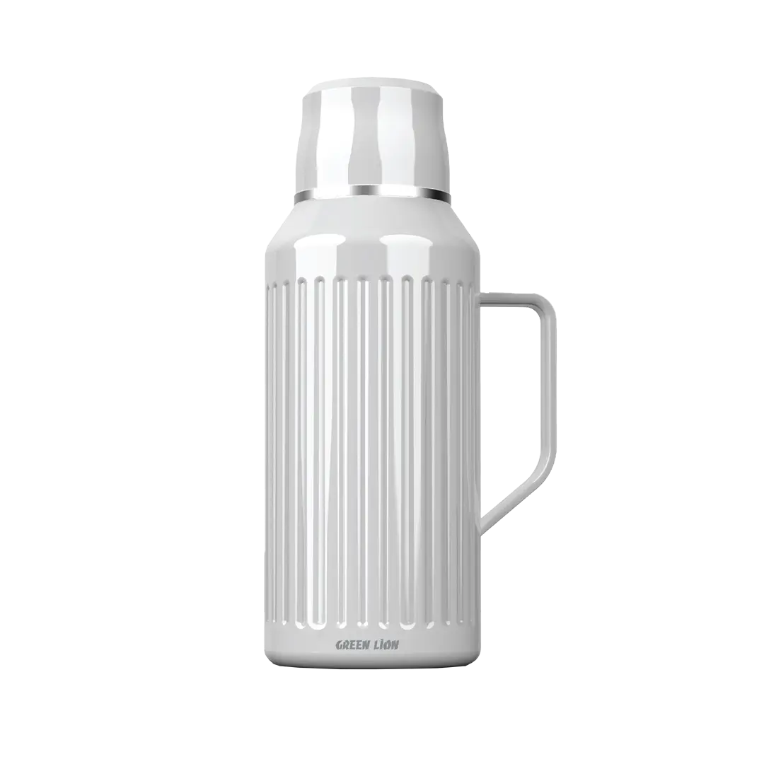 Green Lion Vintage Thermal Bottle - White