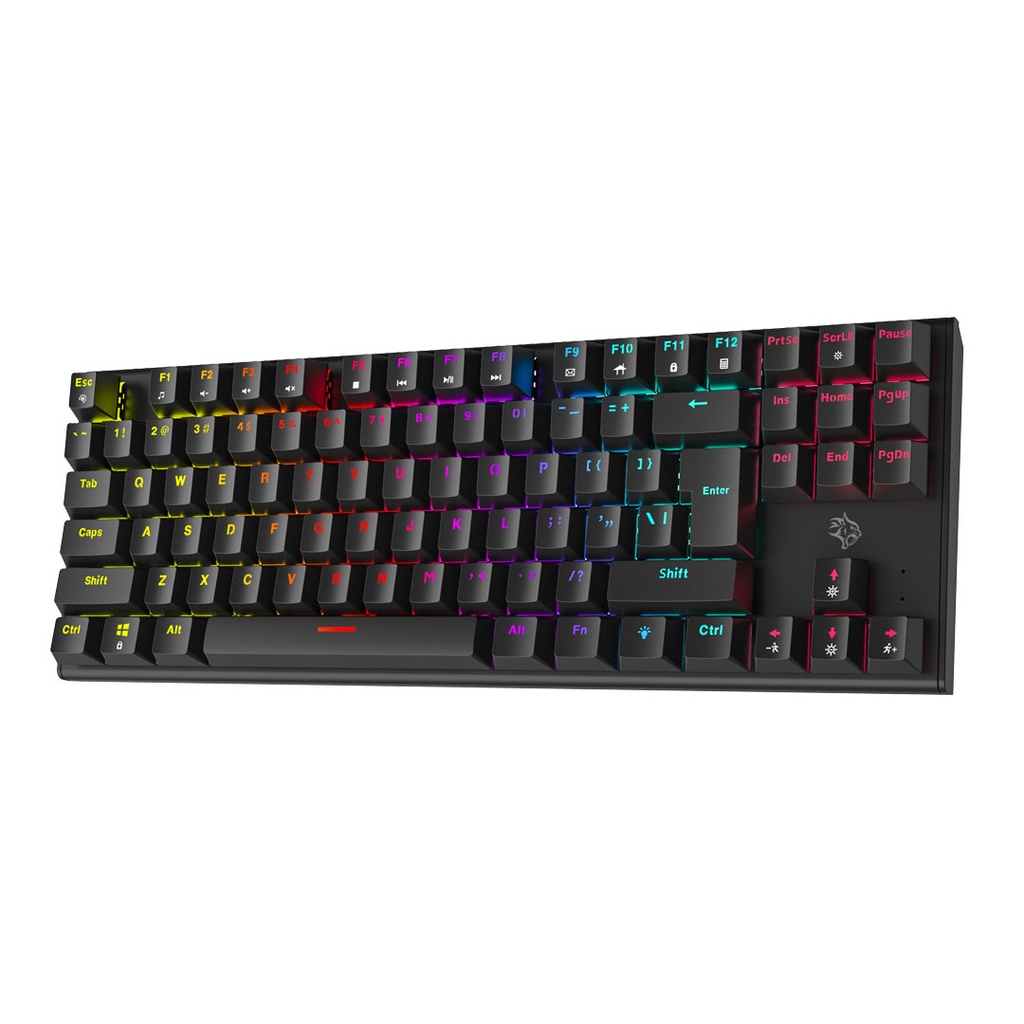 Porodo Mechanical keyboard with suspending keycaps - Black