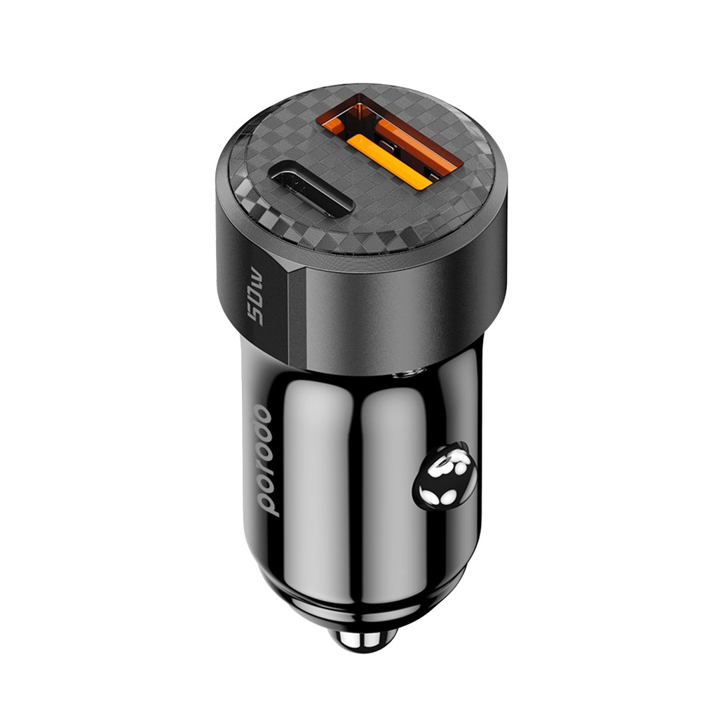 Porodo 50W Dual Output Car Charger Black - PD-CC50W-BK