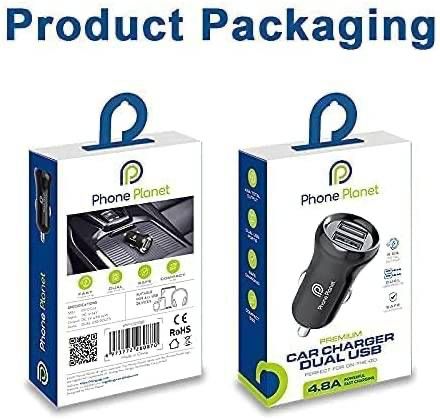 PHONE PLANET CAR CHARGER DUAL USB 4.8A  1.2M