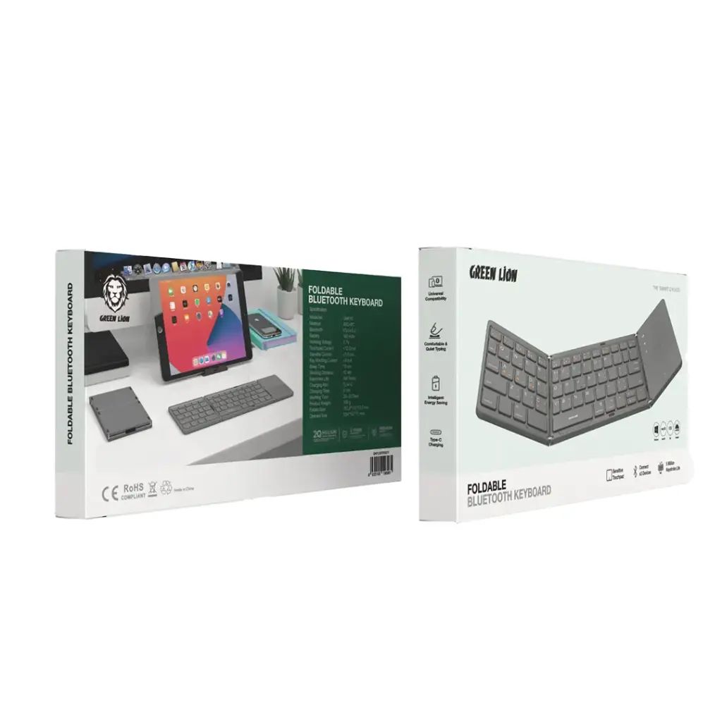 Green Lion Foldable Bluetooth Keyboard - Gray