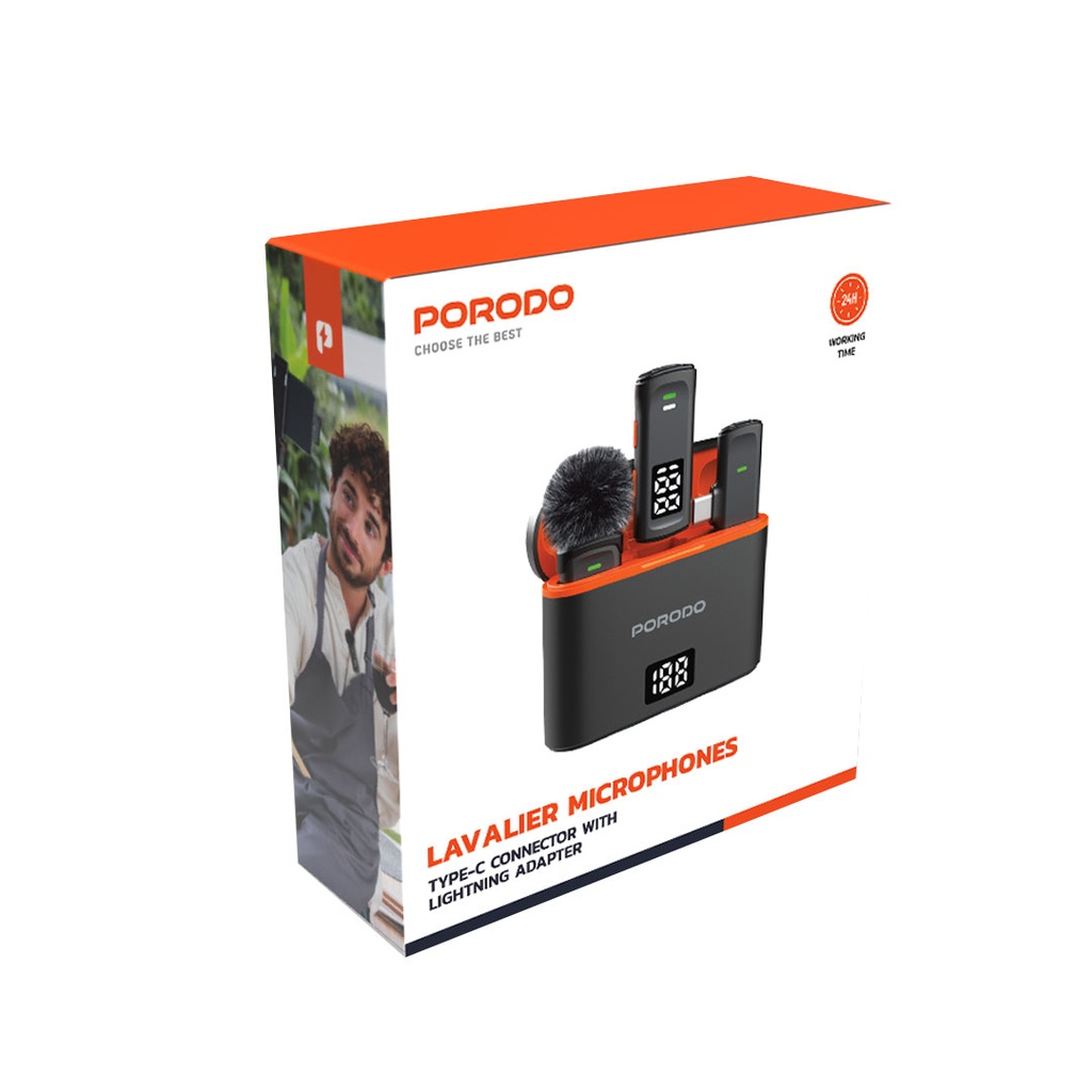 PORODO LAVALIER DOUBLE MICROPHONE