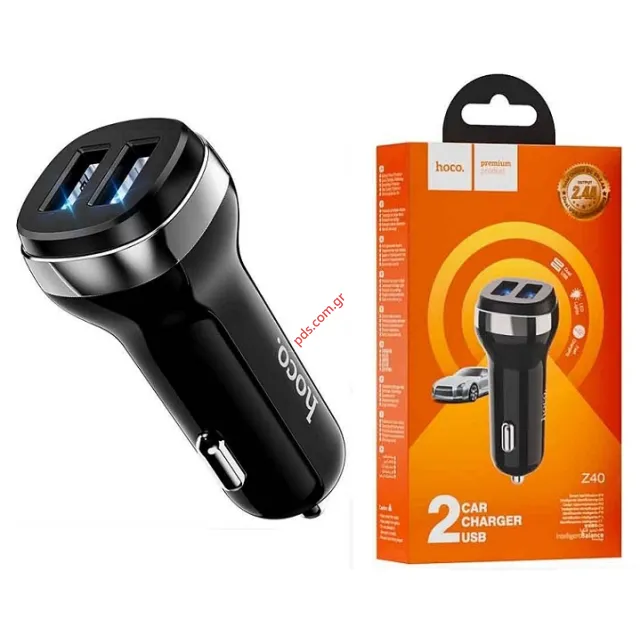 hoco Z40 Car Charger with 2 USB-A Port