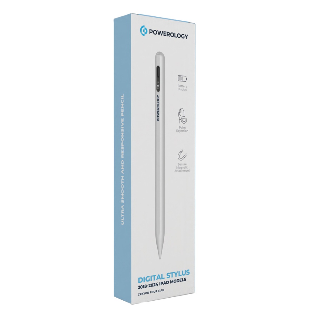 Powerology Real-time Dispaly Stylus Pen - White