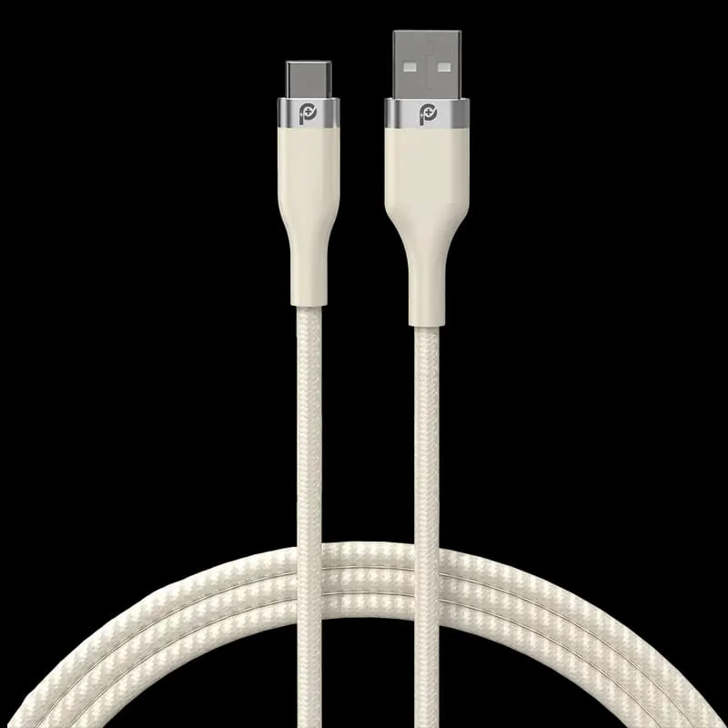 PoweroPlus Rapid pro braided cable USB-A TO TYPE-C - Beige - PR- RPBD12AC-BG