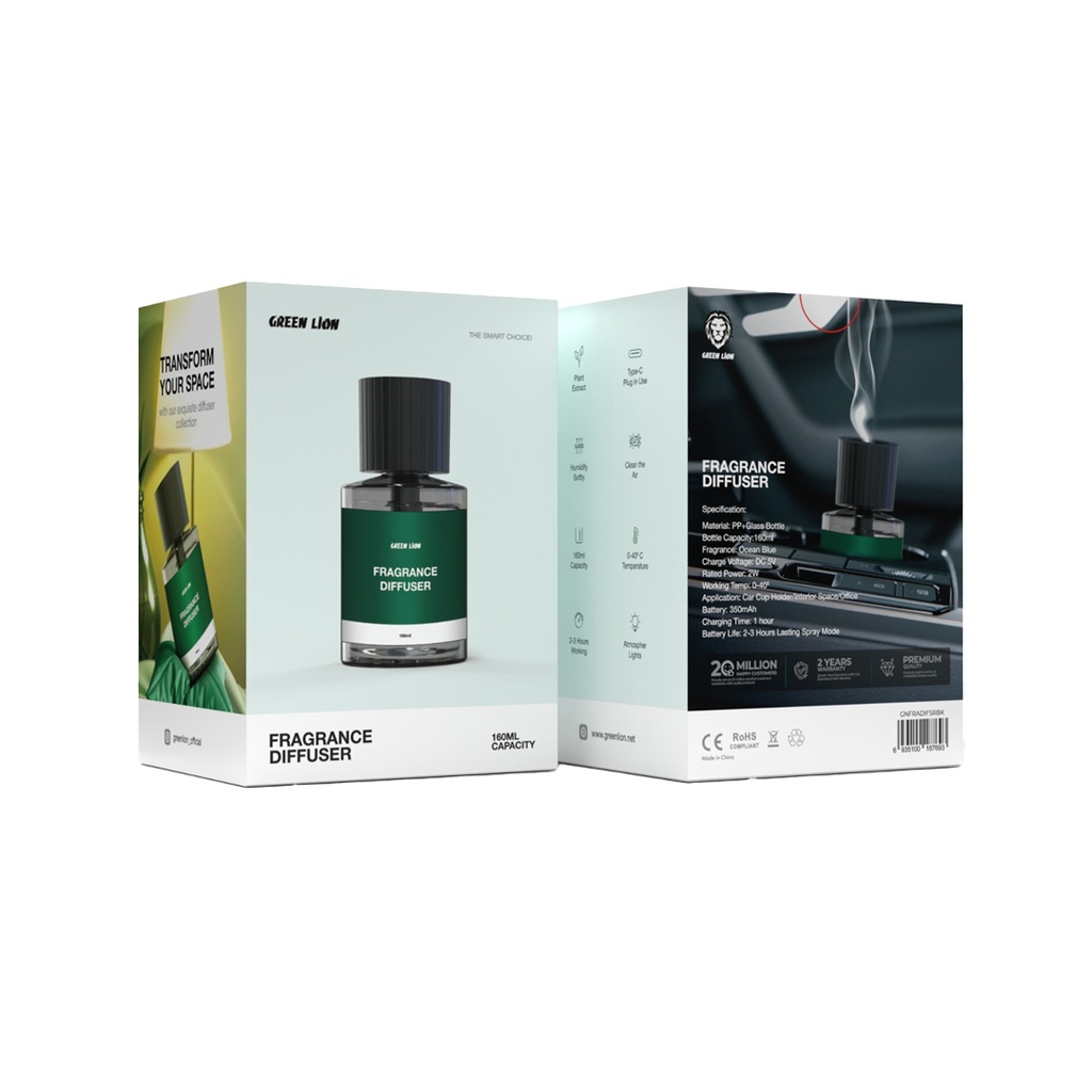Green Lion Fragrance Diffuser - Black