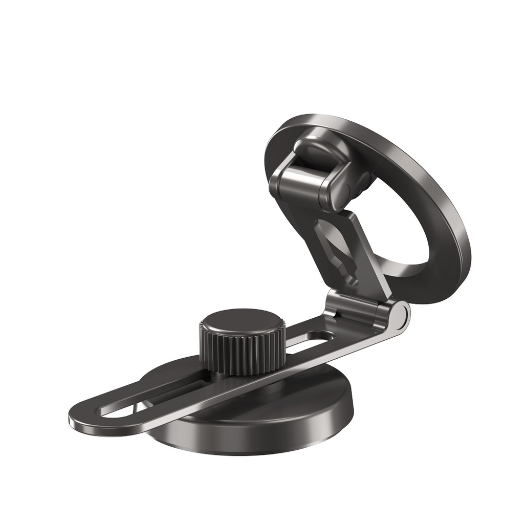 Porodo 360 foldable adjustable car mount with double-layer N52 Magnets & Magsafe vacuumm suction- black