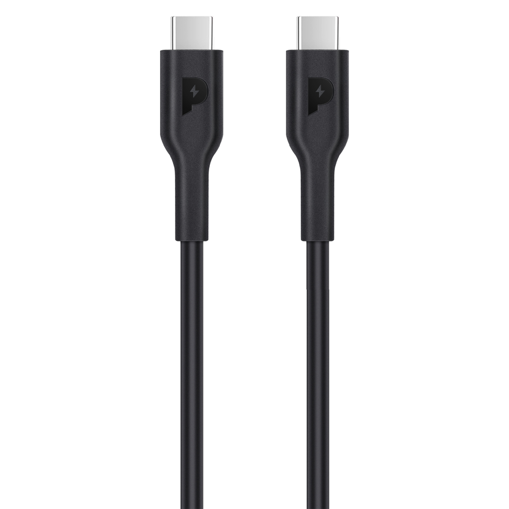 Powerology Type-C to Type-C Cable 1.2M PD 100W - Black - PWCTC1M-BK