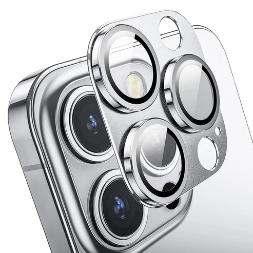Froog Ultra Pure Camera Lens Protector for Iphone 15 Pro / 15 Pro Max - Silver