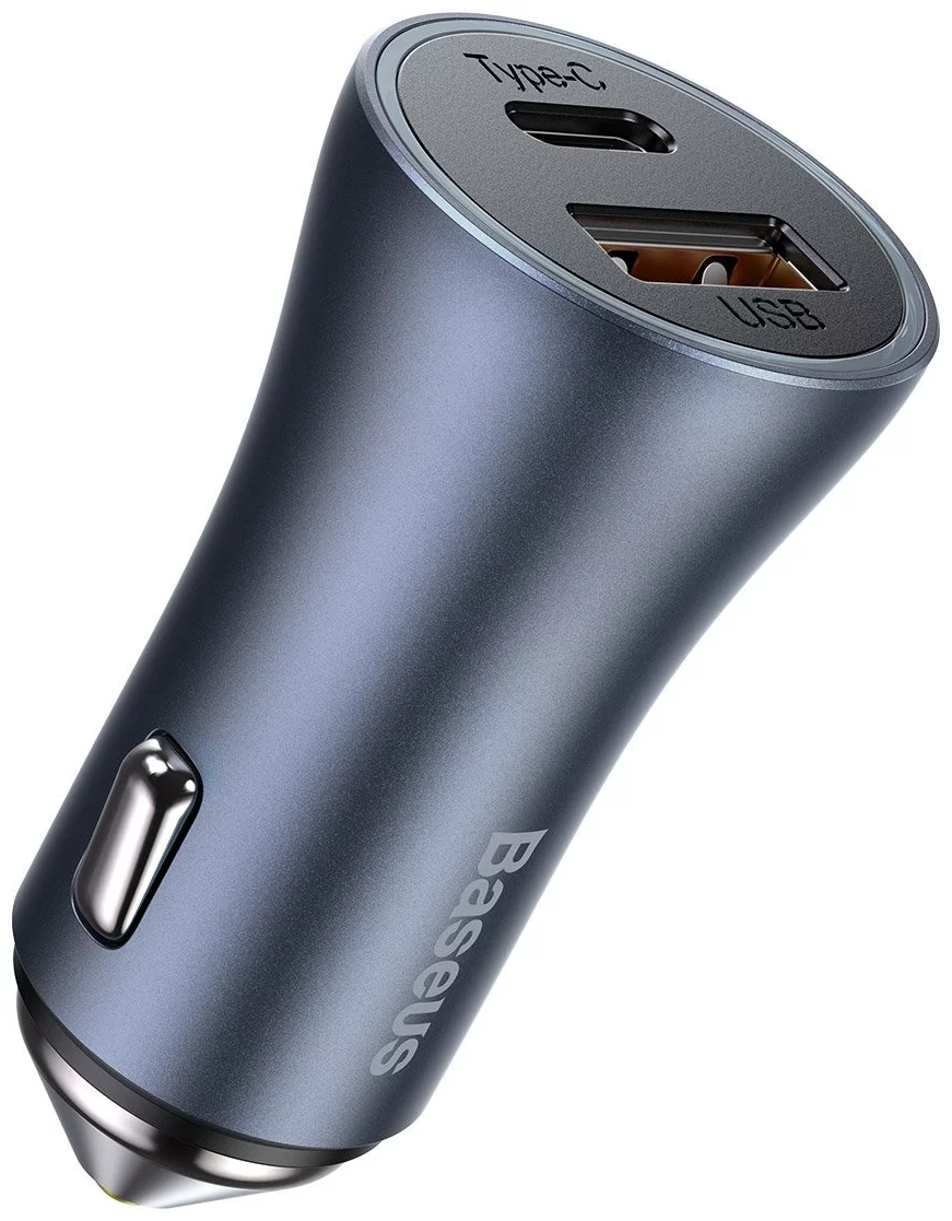 Baseus Golden Contactor Pro Dual Quick Car Charger U1C 40w Cray (COMBO)