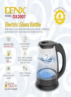 DENX Electric glass kettle
