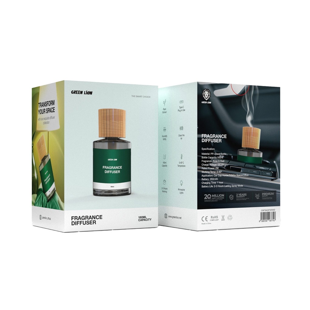 Green Lion Fragrance Diffuser - Wood