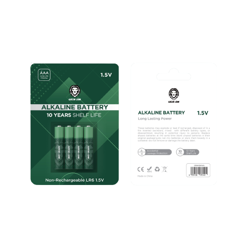 Green Lion Alkaline Battery AAA ( 4pcs/pack ) 271400mAh / 1.5V - Green