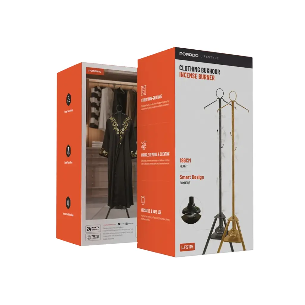 Porodo Lifestyle Hanger Stand Bakhour - Gold