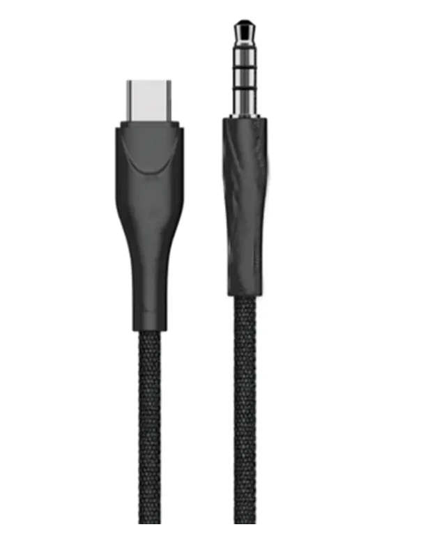 PoweroPlus Stereo Link Aux To Type-C - Black - PR-AXSLC235-BK