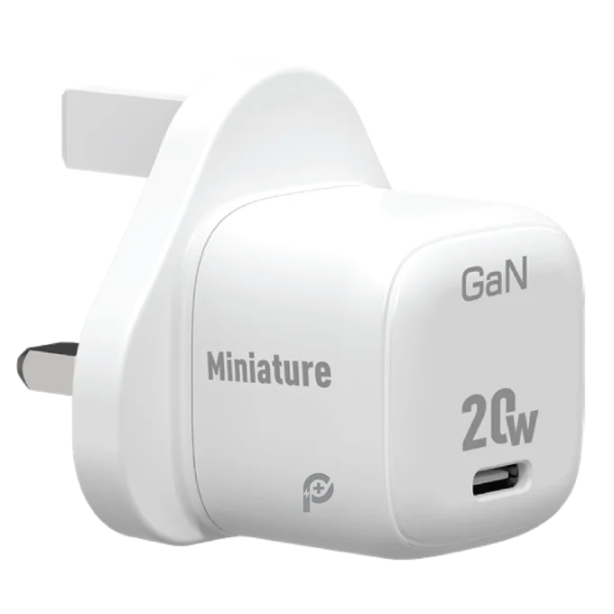 PoweroPlus Miniature 20W GaN Adapter-White - PR-GN20UK-WH