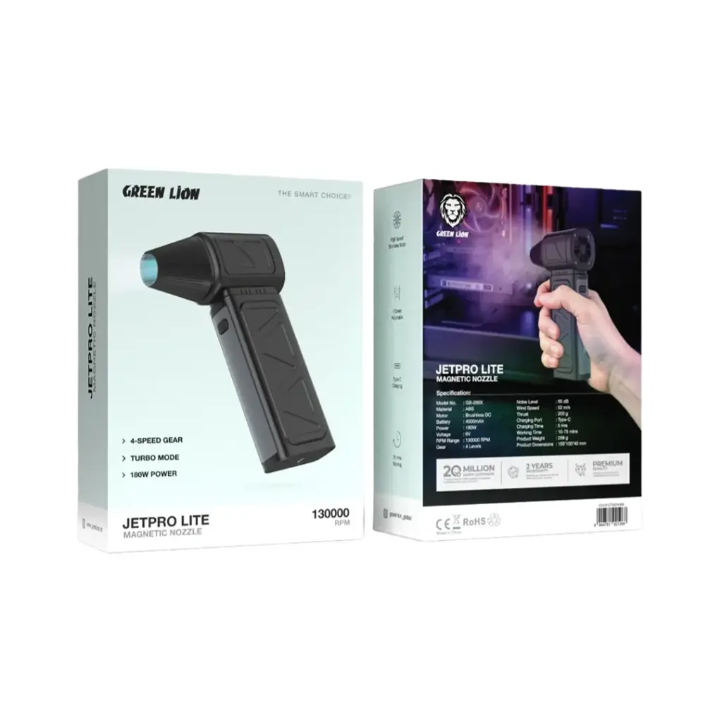 Green Lion Jet Pro Lite Magnetic Nozzle 130000 RPM - Black
