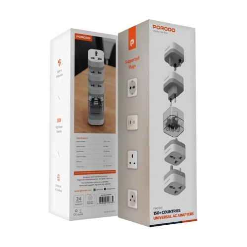 Porodo 150= countries universal ac adapters 2500w