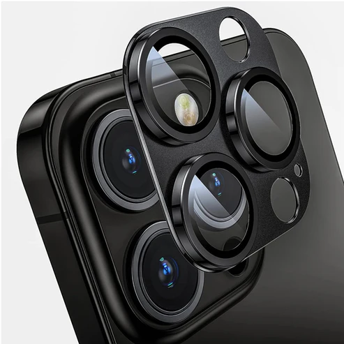 Froog Ultra Pure Camera Lens Protector for Iphone 15 Pro / 15 Pro Max - Black