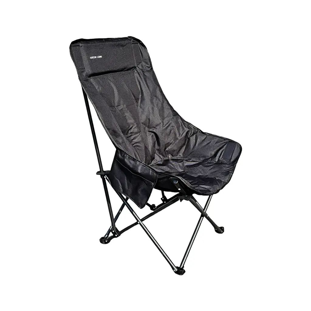 Green Lion Camping Chair  - Black