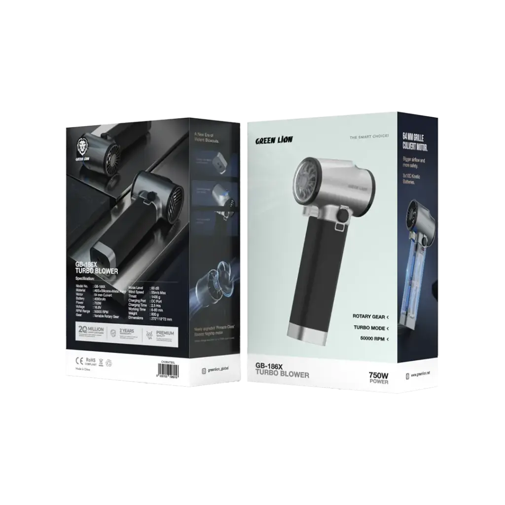 Green Lion GB-186X Turbo Blower - Silver
