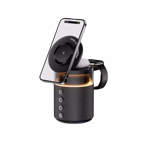 Green Lion 5 in 1 Wireless Charger - Black