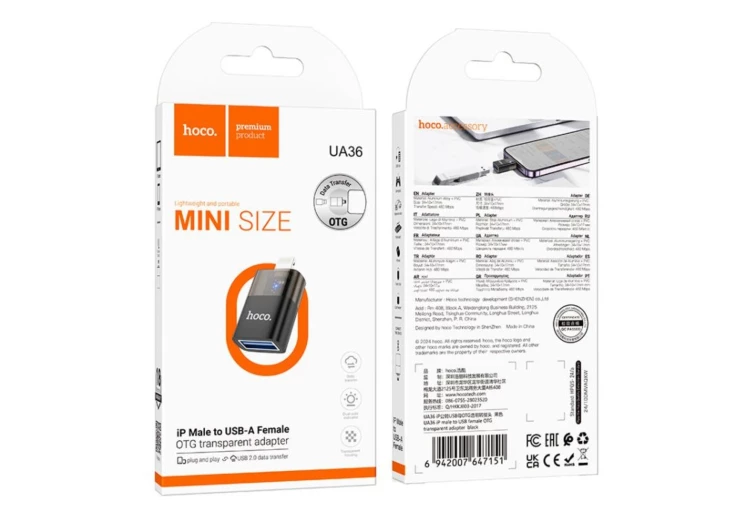 Hoco UA36 iP male to USB female OTG