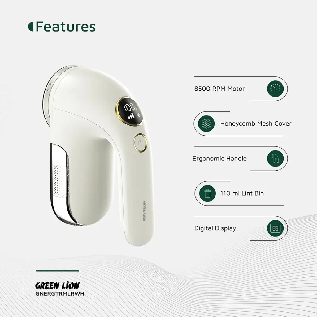 Green Lion ErgoTrim Digital Fabric Remover - White