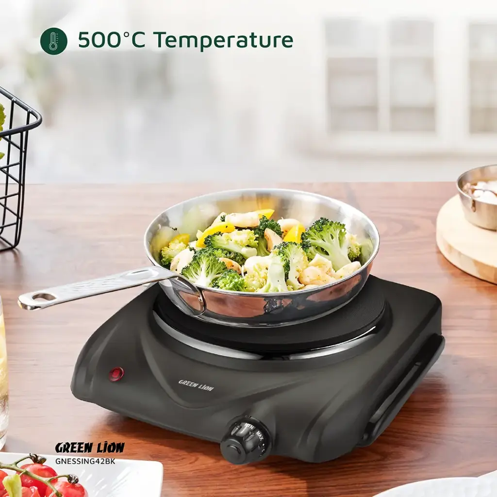 Green Lion Electric Stove Single Hot Plate - Black